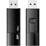 シリコンパワー USBメモリ 128GB USB3.0 スライド式 Blaze B05 ブラック SP128GBUF3B05V1K