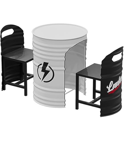 Amazon.co.jp: YYWLHDS ドラム缶 テーブル 椅子 3点セット レトロ