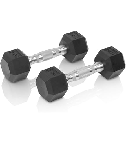 Amazon | ALEX アレックス ラバーHEXダンベル 5kg | ALEX | ダンベル