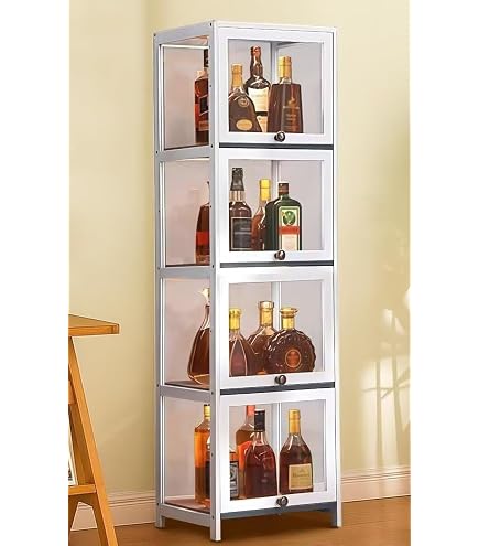 新品 コーナーキャビネット ワイン ウイスキー グラス 棚 ドア付き 飾り棚 Amazon.co.jp: 酒棚、ウイスキー棚、多機能コーナーワインキャビネット