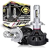 IPF ヘッドライト LED 車用 H4 Hi Lo切替 6000lm 4000lm 6500K ホワイト 12V 24V兼用 2本入 車検対応 ドライバーユニット一体型 冷却ファン内蔵 ノイズ対策済 ハイスペックモデル 新開発LEDチップ採用 照射