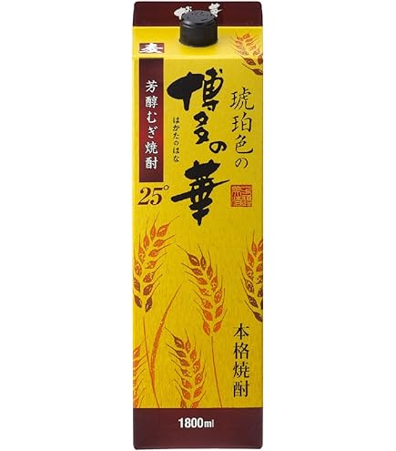 Amazon.co.jp: 福徳長 博多の華 黒麹の麦 パック [ 焼酎 25度 福岡県