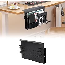 Amazon.co.jp: MIAODAM デスクサイド収納ラック クランプ式 ノート PC