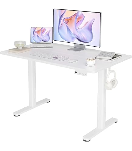 Amazon | Anovara 昇降デスク 電動 昇降式デスク 幅120cm 奥行60cm