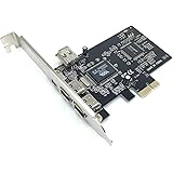 WANCHIY インターフェースカード PCI-Eカード 高性能デバイス 1394コントローラカード IEEE Anauto PCI-E PCI Express FireWire Windows 10用PCIe 薄型ブラケットとケーブルを備えた 耐摩