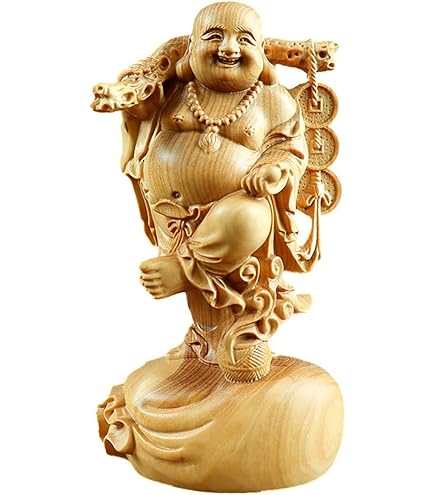 Amazon.co.jp: 七福神 布袋 様 布袋さま置物 樹脂製 仏像 金運 置物