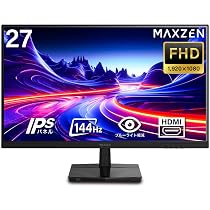Amazon.co.jp: MAXZEN モニター 27インチ 144Hz FHD pcモニター
