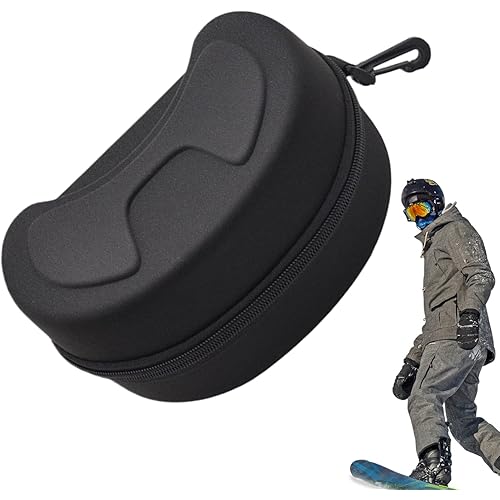 スキーゴーグル ケース スノーボード ゴーグル スノーゴーグルケース スキーゴーグルボックス 防水耐衝撃シェルハード ゴーグルケース EVAボックス 冬用スノーボード安全ジッパー付きゴーグルケース 冬用 用