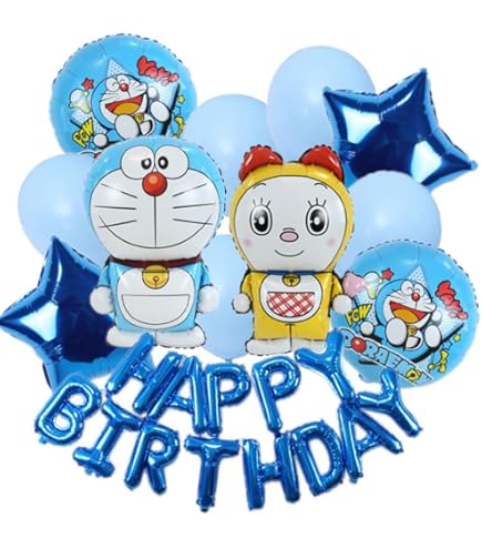 Amazon.co.jp: MuQianGan ドラえもん 誕生日飾り バルーン 風船