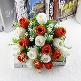 Lemcos　花束 プレゼン　バラ　造花　人工観葉植物　飾りブーケ　ウェディング花束　 インテリア　プレゼント　綺麗　部屋飾り　気分転換　結婚式・美術館・ホーム・庭園・キッチン・オフィス・喫茶店