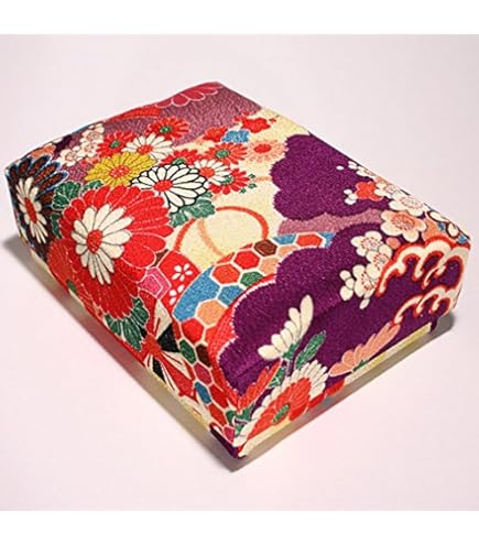 Amazon.co.jp: 道具箱 お裁縫箱 小物入れ ちりめん文庫箱（中） 黒 約