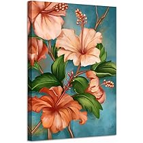 ハワイ絵画  Daniel Kim  ハイビスカス  アートプリント ハワイ州の花、ハワイ フラワー マーケットのアート プリント