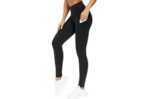 THE GYM PEOPLE Thick High Waist Yoga Pants with Pockets Fleece Lined Tummy Control Workout Leggings for Women