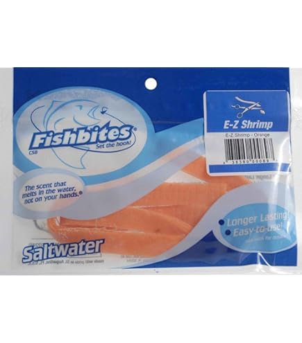 FISHBITES E-Z SHRIMP Long Lasting Baits Saltwater Soft Lure 1/2" X 12" - Pink EB