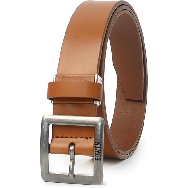 Amazon | [エドウイン] ベルト 35mm 117cm シンプル 牛床革
