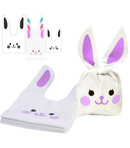 Amazon | fogman ラッピング うさぎ ビニール袋 かわいい レジ袋 小 中