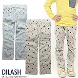 (ディラッシュ)DILASH 春'15 ストレッチコードレーン星総柄ストレートパンツ 80 ネイビー