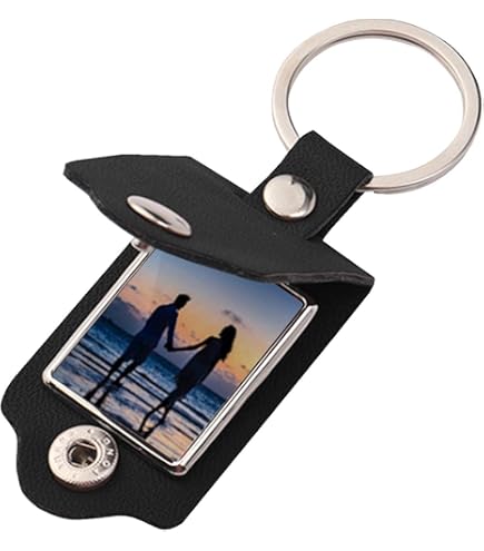 Amazon.co.jp: [Keloglu] フォトキーホルダー | 小さな PU レザー