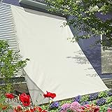 GROOVY OUTSTYLE オーニング シェード 195×300cm オフホワイト 撥水 バルコニー ベランダ ガーデン シェード 日よけ 目隠し シート プライバシー UVカット 簡単設置 ハト