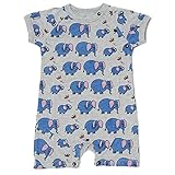 Mademoiselle papillon ゾウさんファミリー 半袖 カバーオール 【ミスティグレーsize:80】