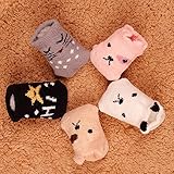 Sawors ベビー 子供 ソックス かわいい靴下 赤ちゃん 乳幼児 男の子 女の子用 コットン 滑り止め 柔らかい 保温ソックス ムール用 シンプル 　色がおまかせ　5足セット (0～1歳)