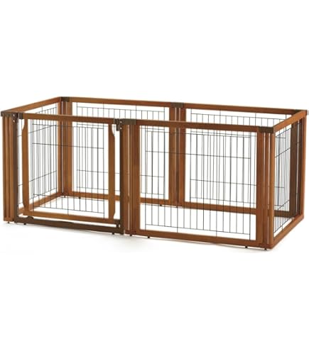 Amazon | リッチェル ペット用 木製3WAYサークル 6面90H ブラウン 