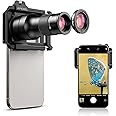 [Telephoto / Macro Integrated] APEXEL 6X Smartphone Telephoto Lens, 5.9 inches (150 mm) Smartphone Macro Lens, Alloy Durable Portable Telephoto Lens, HD Optical Lens, Video Capturing Macro Lens, for