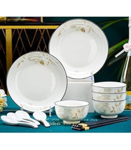 Amazon.co.jp: 高級中国食器 景徳鎮 58点セット 陶磁器食器セット