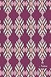 Notes: 6x9 Ruled Blank Lined Pages Notebook Seamless Oriental Southeast Asian Pattern Cover Purple Diamond Check Geometry Cross Stitch Cloth Textile. Matte Softcover Note Book Journal