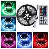 Ledmo 12 V柔軟なSMD 5050 RGB LEDストリップライト、LEDテープ、multi-colors、300 LEDの16.4 Ft / 5 mのストリップ、非防水性、ライトストリップ、