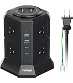 Amazon.co.jp: 電源タップ タワー式 縦型コンセント 2つのバイポーラ