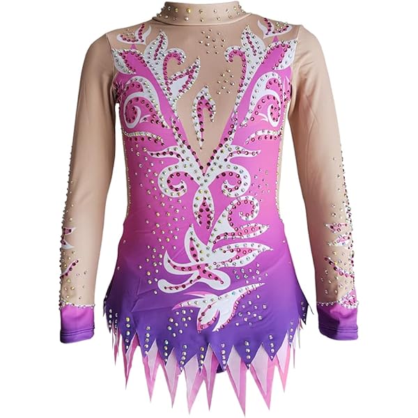 Amazon.co.jp: [LIUHUO] 紫毛深い新体操レオタード女の子