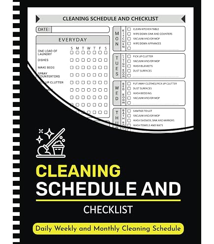 Cleaning Schedule Magnetic Dry Erase Board - Daily Weekly Monthly Chore ...