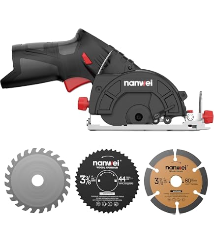 Amazon | ミニ丸のこ,580W 3700RPM ミニ丸のこ コード付き 4.8 Amp 