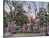 The Henry Fordプレミアムシックラップカンバスウォールアートプリント題名独立Hall Philadelphia 24" x 18" ah0200-0419_24_24x18_none