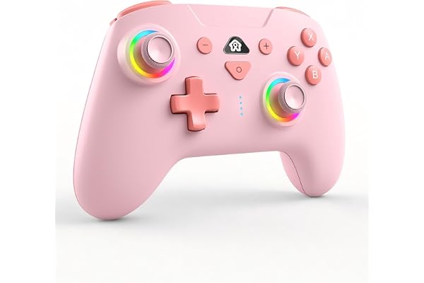 Switch コントローラー 自動連射機能 背面ボタン付き マクロ機能 Bluetooth接続 6軸ジャイロセンサー 7色RGBライト 1000mAhバッテリー 長時間使用 4段階HD振動 Switch1/Switch2/Android/PC（有線）/iOSに対応 日本語取扱説明書付き PeriphX スイッチ プロコン 全機能搭載 洗練されたデザイン かわいい配色 マクロループ機能付き