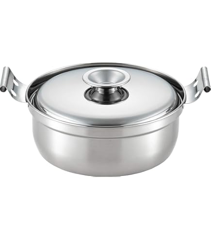 ARNESTステンレス 両手鍋 耐熱ハンドル付き中古（本体、蓋のみ） ARNESTステンレス 両手鍋 耐熱ハンドル付き中古（本体、蓋のみ）