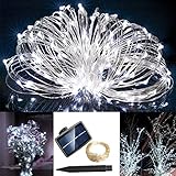 Solarmks TS-1150 Solar String Lights 150 Led White Starry String Lights Copper Wire [並行輸入品]