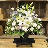 [エルフルール]高級感溢れるお供えアレンジメント 高さ:約65cm　お彼岸 仏花
