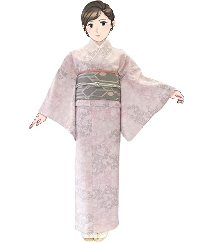 Amazon.co.jp: 吸水速乾 夏着物 カルキュロ モダンフラワーアネモネ