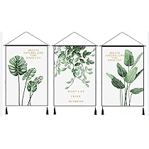ボタニカル　タペストリー　ボタニカルアート　植物　インテリア　布地 Amazon.co.jp: ND 3枚セット タペストリー ボタニカル 壁掛け