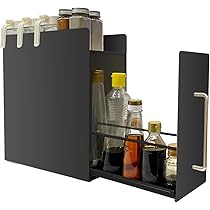 Amazon｜ママ倉 隠せる調味料ラック 1段 幅14.4cm 奥行35cm 高さ