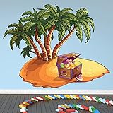 Treasure Island Fun Pirateカラー壁ステッカー子供アートデカール装飾で使用可能な8サイズ 08. Gigantic 152cm (W) x 120cm (H)