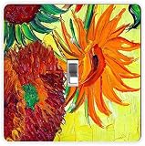 Rikki Knight Van Gogh Sunflowers-Single Toggle Light Switch Plate [並行輸入品]