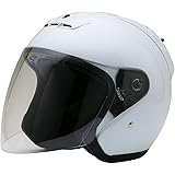 ネオライダース (NEORIDERS) SY-5 オープンフェイス シールド付-ジェット-ヘルメット-パールホワイト-Mサイズ-57-58cm-SG/PSC-眼鏡-メガネ-スリット入り-SY-5
