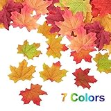 ZILONG 350個ミックスFall Colored Artificial Maple Leaves forや結婚式、イベント、デコレーション