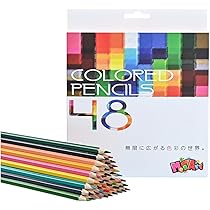 Amazon | 色鉛筆 48色セット Meg ART いろえんぴつ 六角形 NCA
