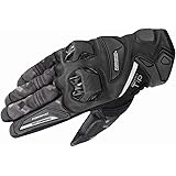 コミネ(KOMINE) バイク用 プロテクトレザーメッシュグローブ Plaid Black L GK-234 1232 春夏秋向け メッシュ素材 カーボン プロテクター