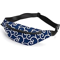 Amazon | ウエストバッグ ウエストポーチ 和柄 青 唐草模様 ボディ