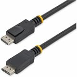 StarTech.com DisplayPort ケーブル/50cm/ディスプレイポート1.2 /VESA規格認定モニターケーブル/4K60Hz/ラッチ付きDPコネクタ オス - オス DISPL50CM ブラック